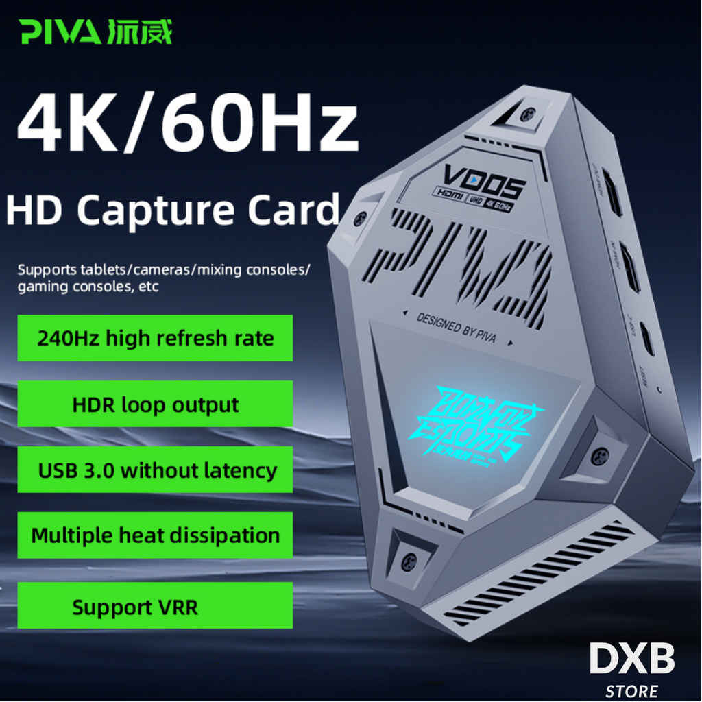 PIVA VD05 – 4K Streaming Capture Card (Gaming Pro)