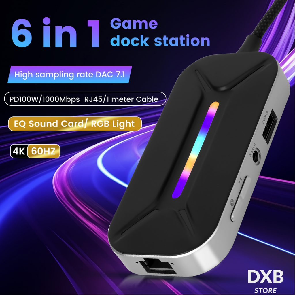 Sarafox XS6 Gaming Hub – 6in1 Type-C
