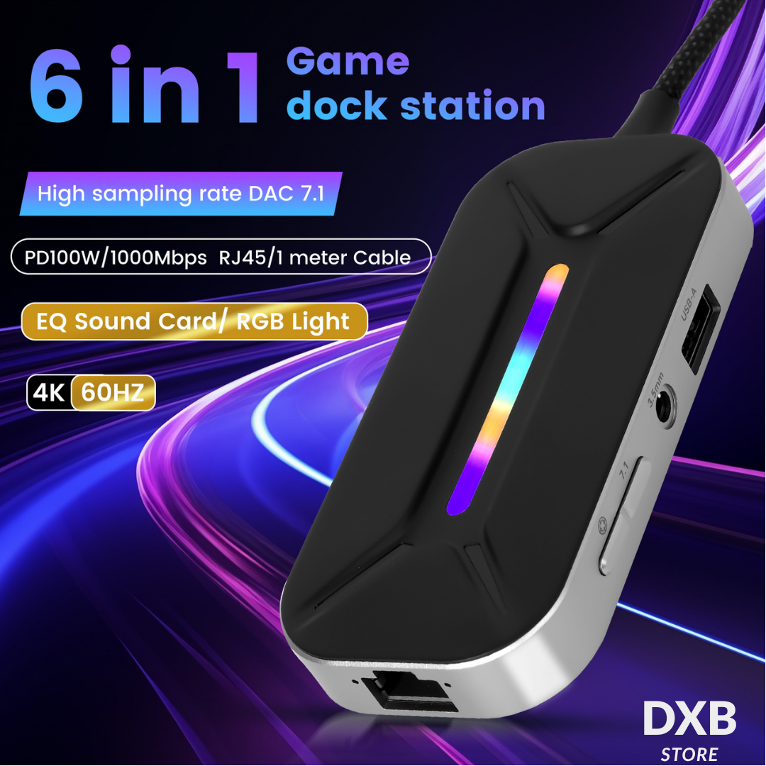 Sarafox XS6 Gaming Hub – 6in1 Type-C