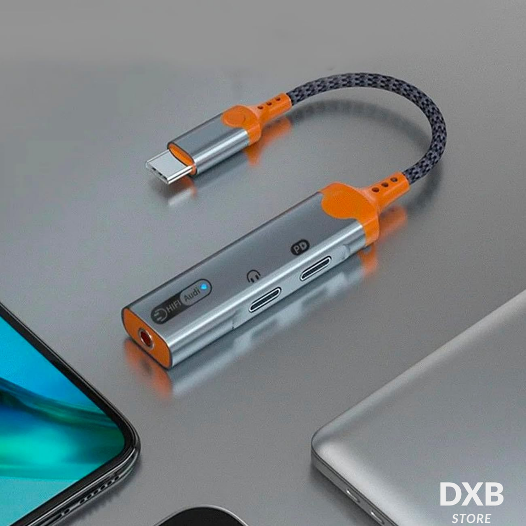 Sarafox 3in1 Type-C Adapter – Audio + Charging
