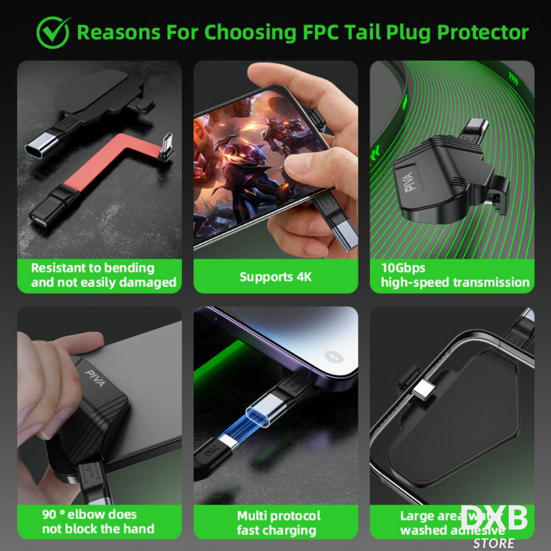 PIVA FPC Type-C Gaming Tail Plug – Flexible Charging Adapter